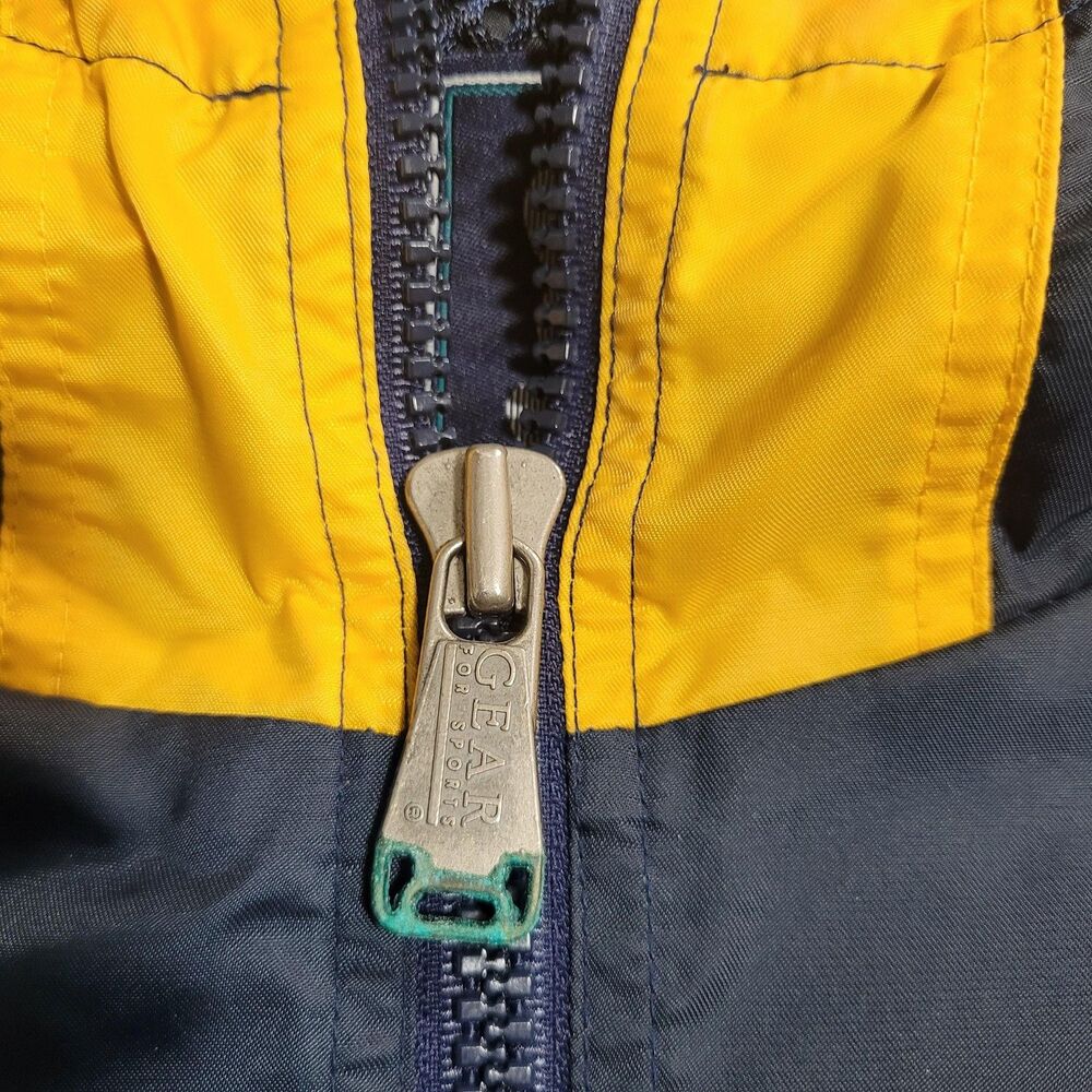 Gear For Sports Jacket Navy Football Mens XL Blue Yellow Hooded Full Zip Mesh - Picture 5 of 14